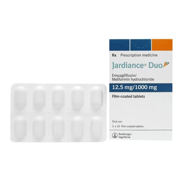 Jardiance Duo 12.5/1000 (3 blisters x 10 tablets/box)